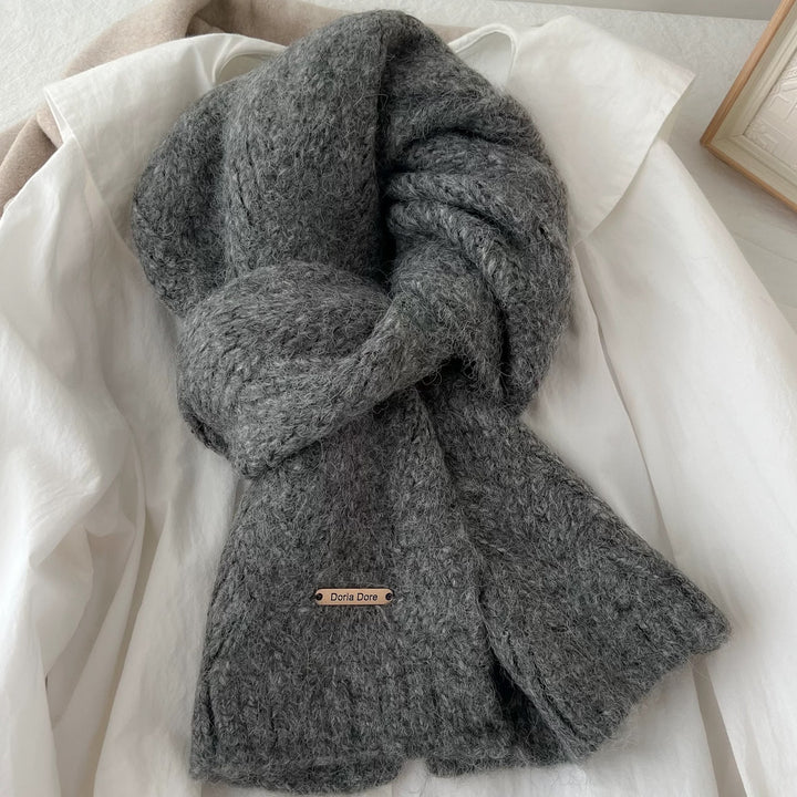 Alpakawoll-Mischgewebe Strickschal, 22x162 cm