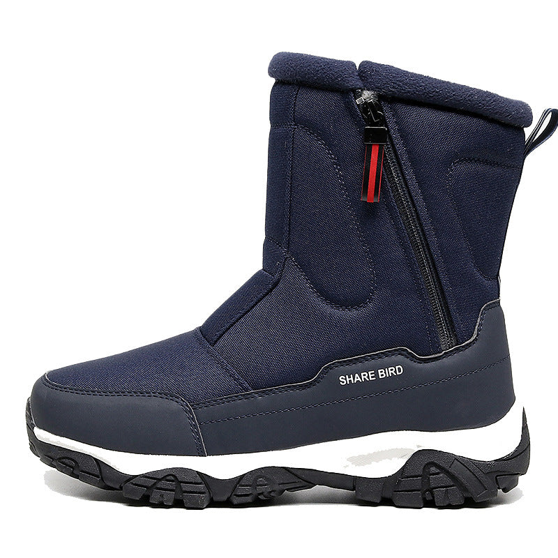Gefütterte Herren-Winterstiefel mit rutschfester Sohle