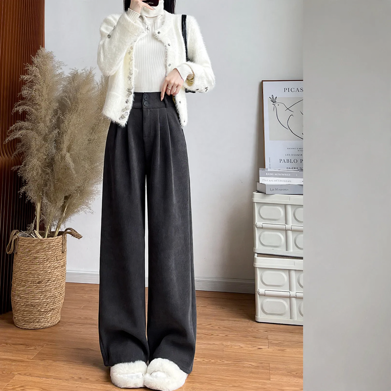 Damen-Cordhose im Business-Stil, gefüttert