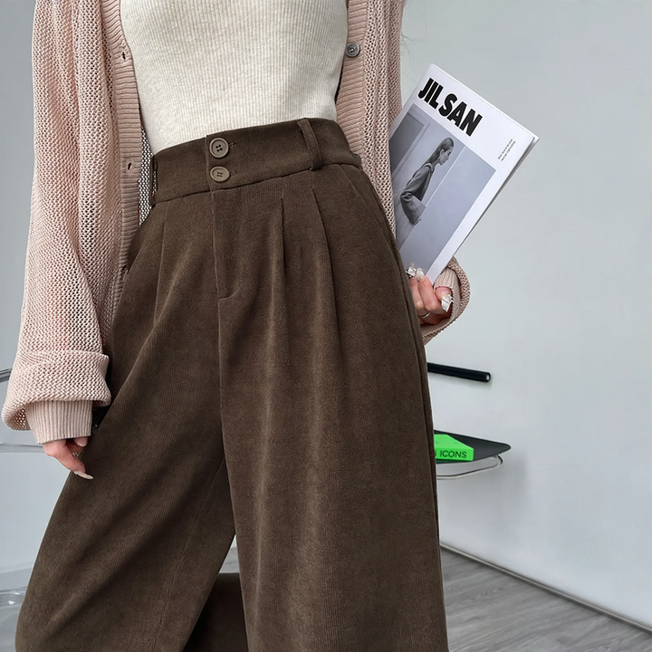 Damen-Cordhose, weit geschnitten, verschiedene Längen
