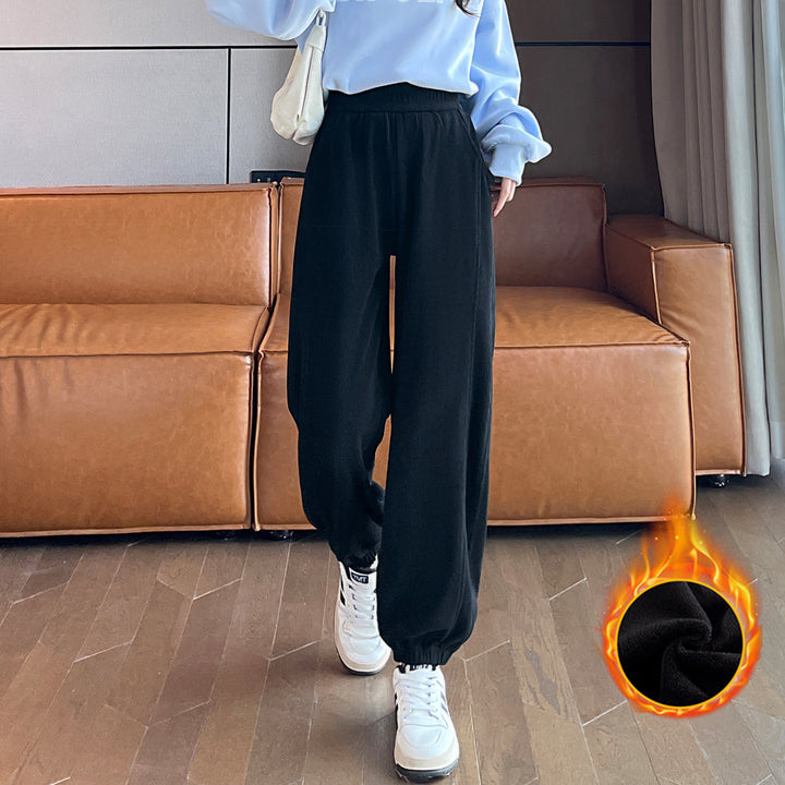 Damen-Freizeithose aus Chenille, gefüttert