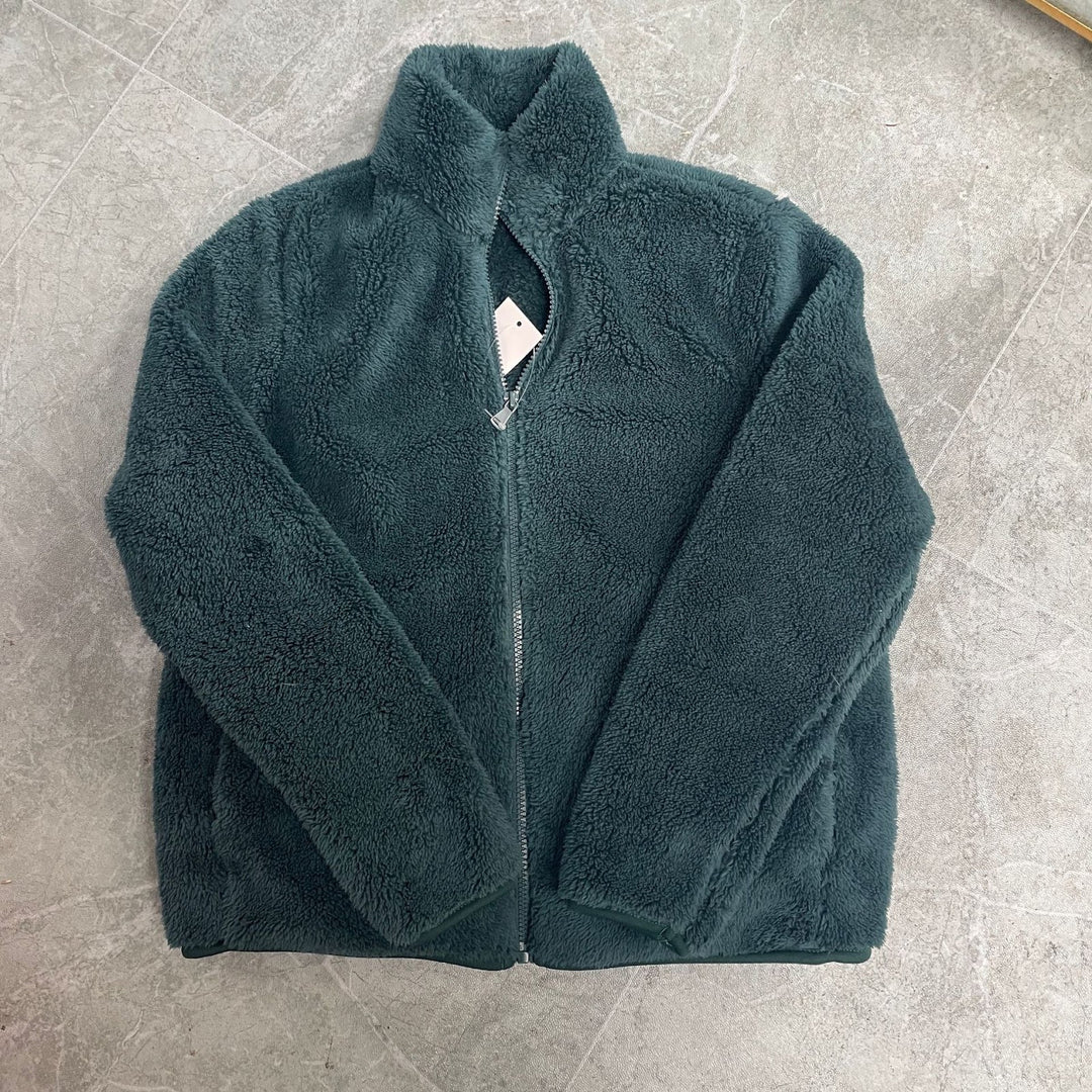Warme Fleece-Jacke mit Reißverschluss für Damen