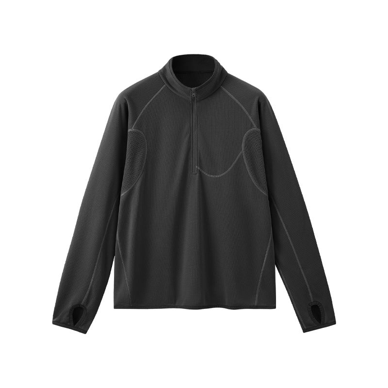 Leichtes Herren-Sweatshirt mit halbem Reißverschluss