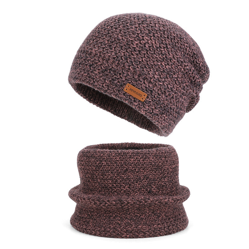 Damen-Winterset: Strickmütze und Schal mit Futter