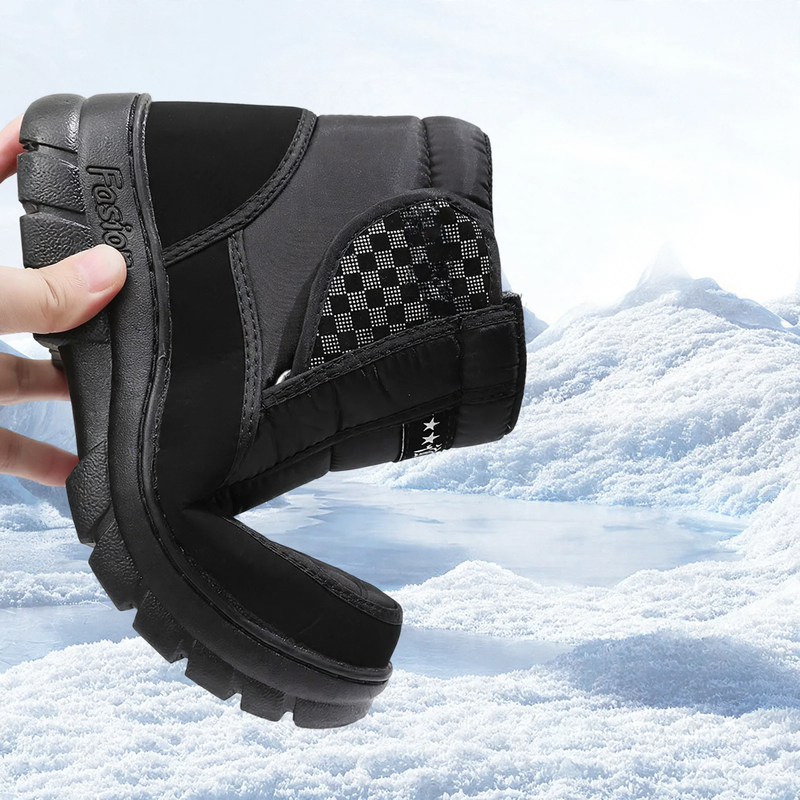 Gefütterte Herren-Winterstiefel, mittelhoher Schaft