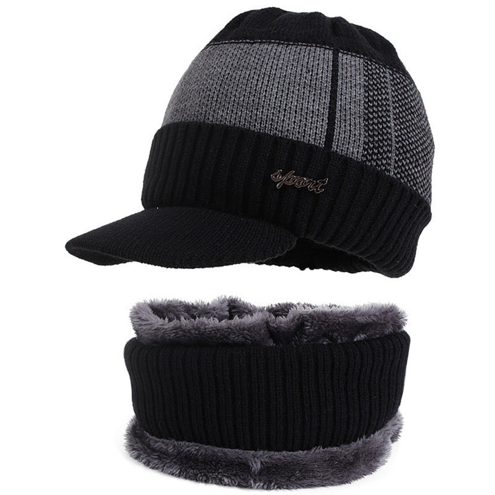 Strickmütze und Schal Set für Herren
