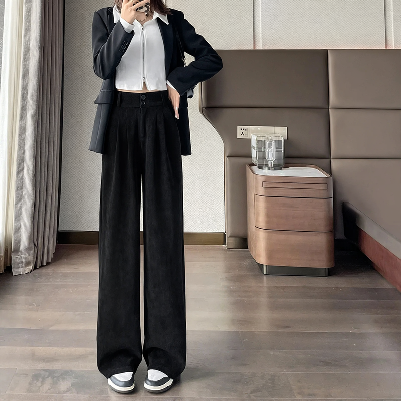 Damen-Cordhose, weit geschnitten, verschiedene Längen