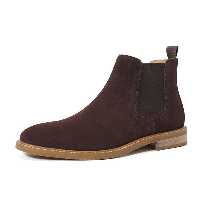 Herren-Chelsea-Stiefel aus Leder, mittelhoher Schaft