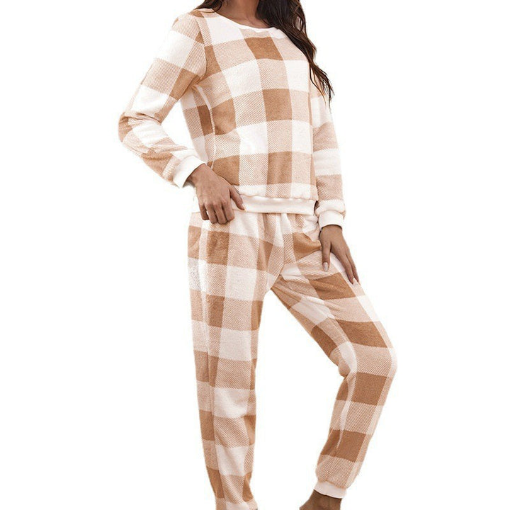 Damen-Hausanzug, Flanell, warm, nordischer Stil