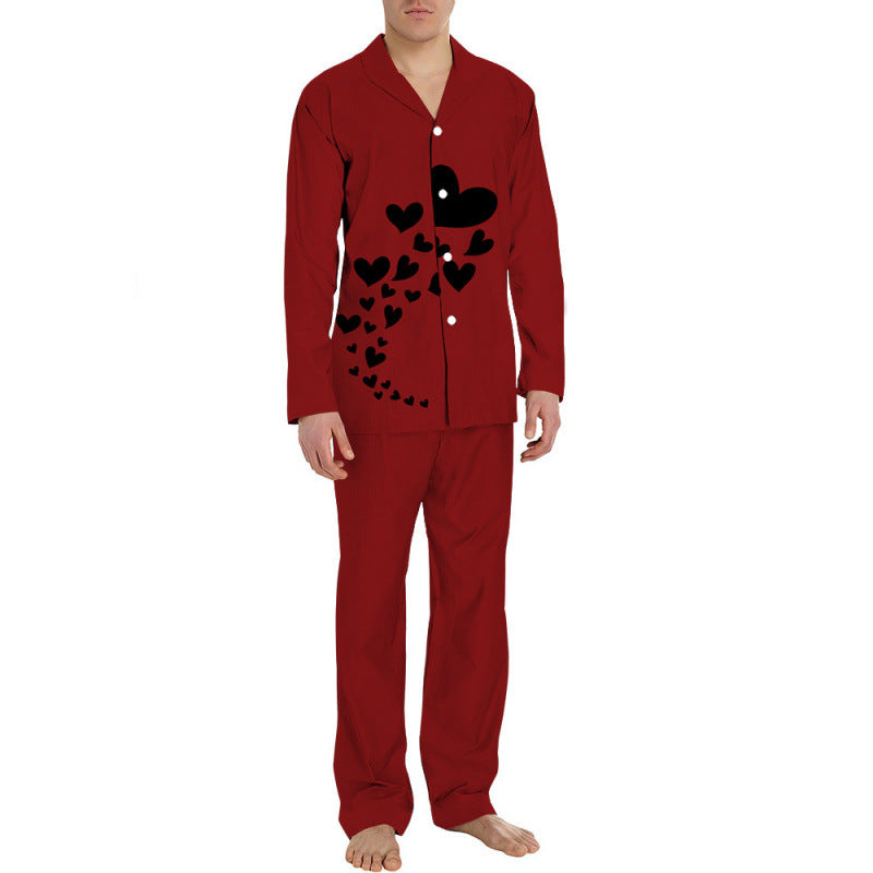 Herren-Pyjama-Set, langärmelig, festlich