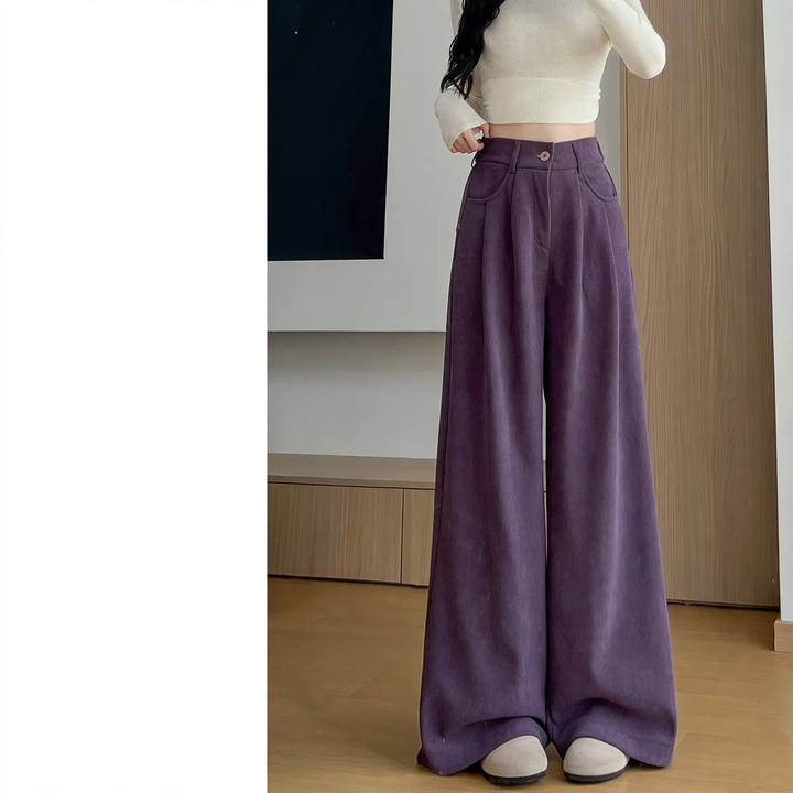Kord-Hosen mit hohem Bund für Damen