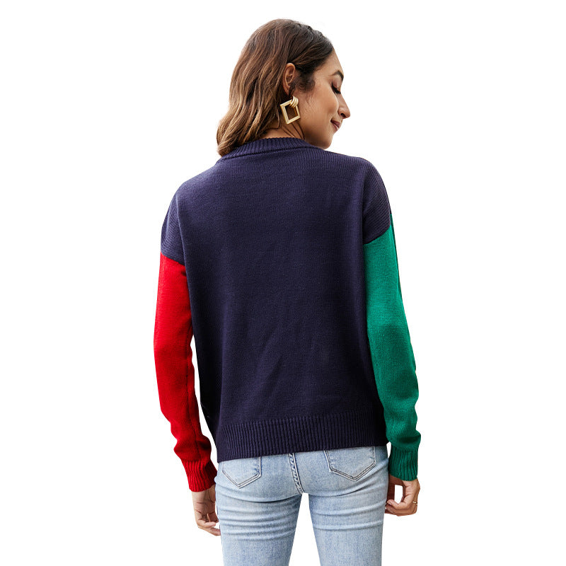 Damen-Strickpullover mit Schneeflocken-Motiv