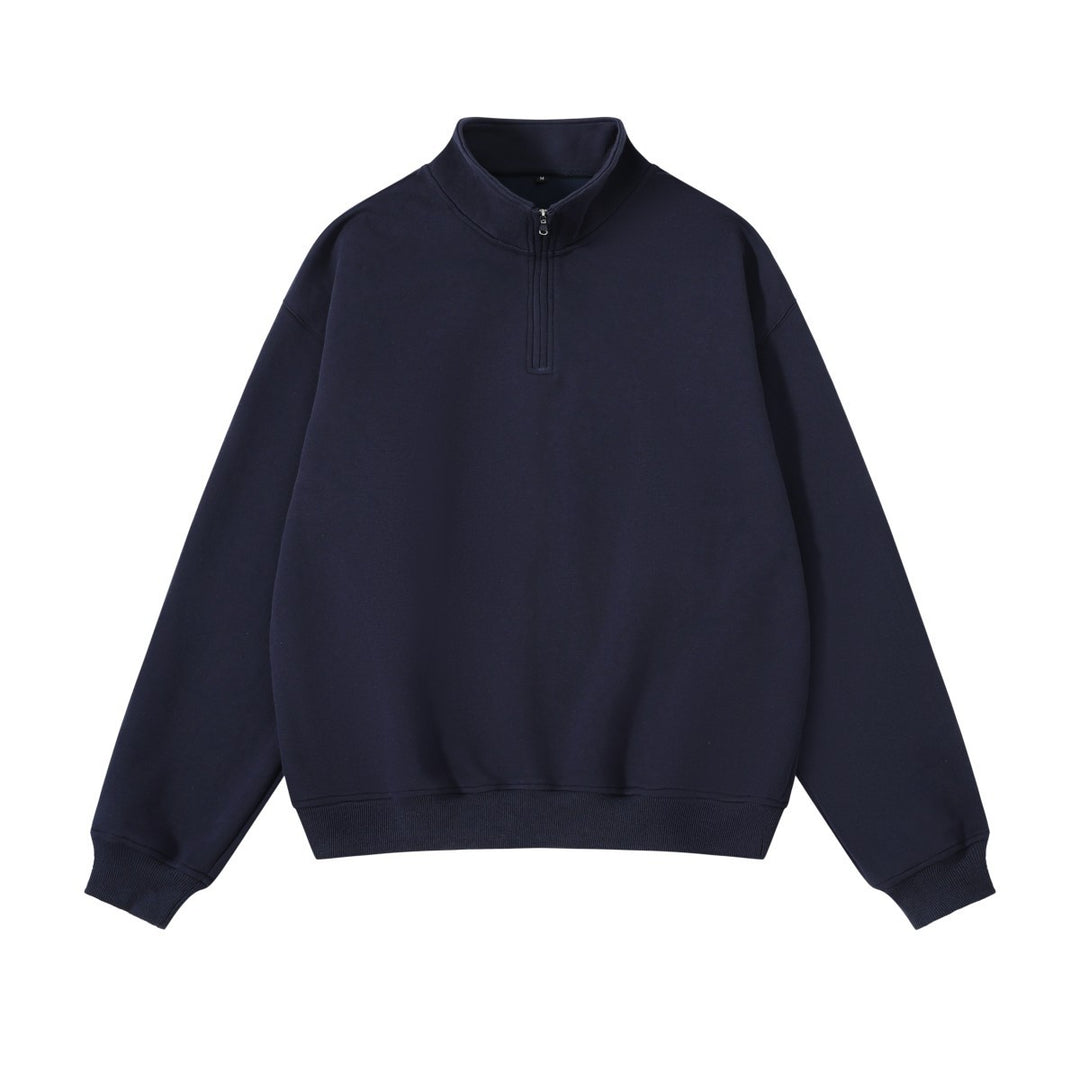 Unisex-Sweatshirt mit Reißverschluss und Stehkragen