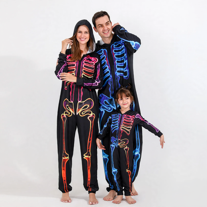 Weihnachts-Pyjama-Set für die Familie, Strickoptik-Druck