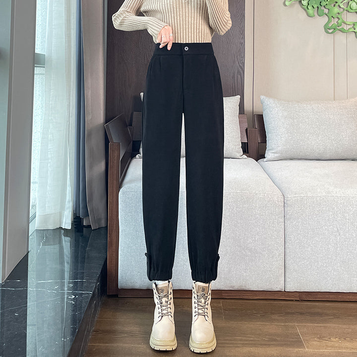 Damen-Freizeithose aus Chenille, gefüttert