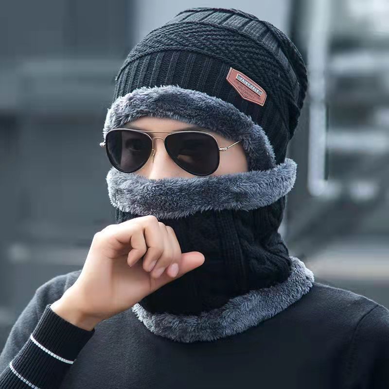 Strickmütze und Schal Set für Herren