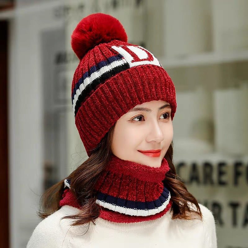 Winter-Strickset: Mütze und Schal für Damen