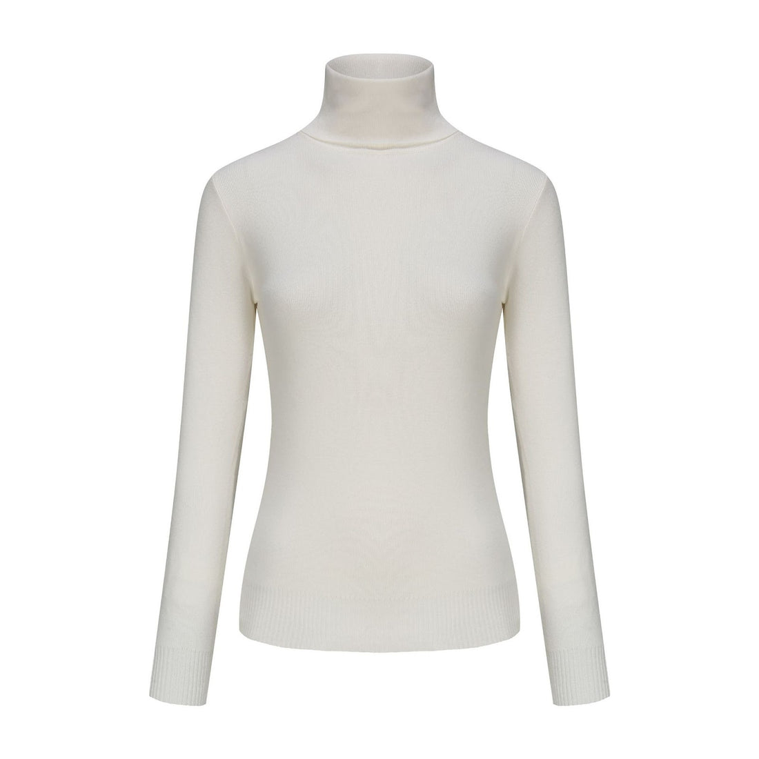 Damen-Rollkragenpullover, Strick, einfarbig