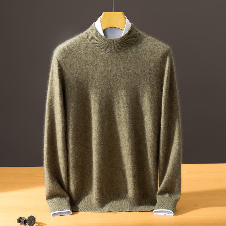 Herren-Kaschmirpullover, Rundhalsausschnitt, Business-Casual