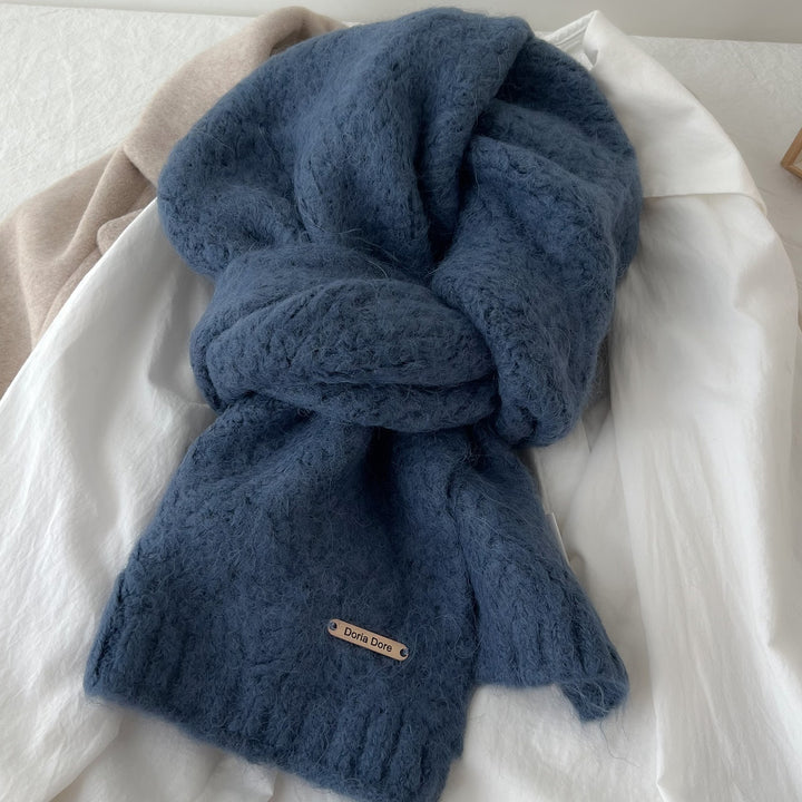 Alpaka-Wollmischschal, gestrickt, 162cm