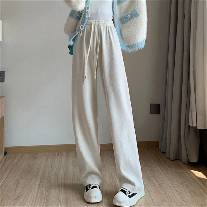 Damen-Cordhose mit hohem Bund, gerade geschnitten