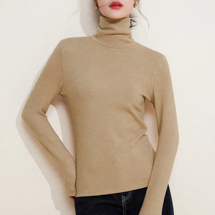 Damen-Rollkragenpullover, wärmend, Strick