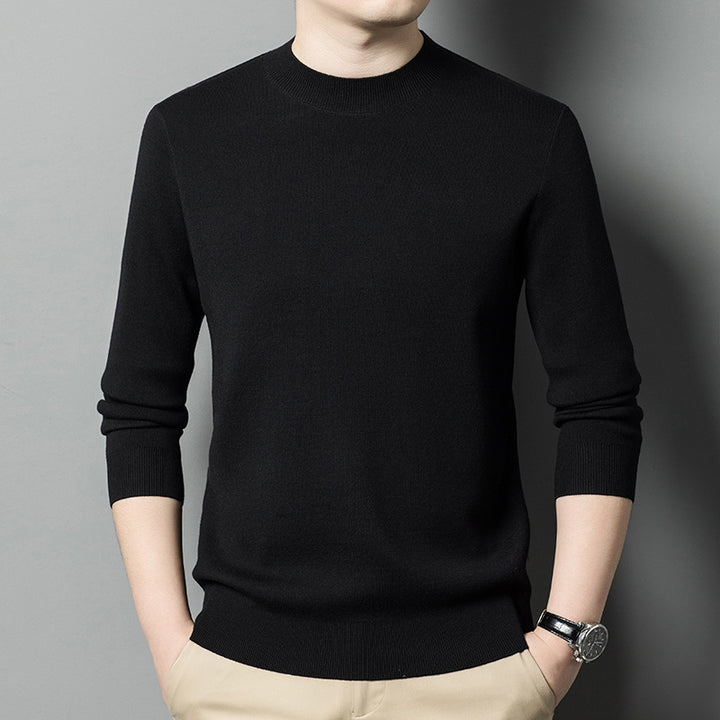 Herren-Wollpullover, Rundhalsausschnitt, maschinenwaschbar
