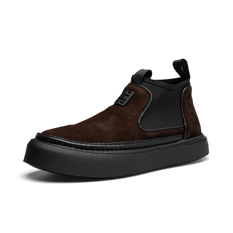 Herren-Stiefeletten, Wildleder-Optik, gefüttert oder ungefüttert