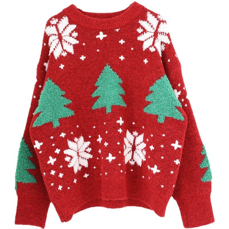Lockerer Strickpullover mit Rundhalsausschnitt