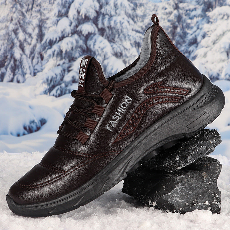Warme Herren-Winterstiefel mit Kunstfellfutter