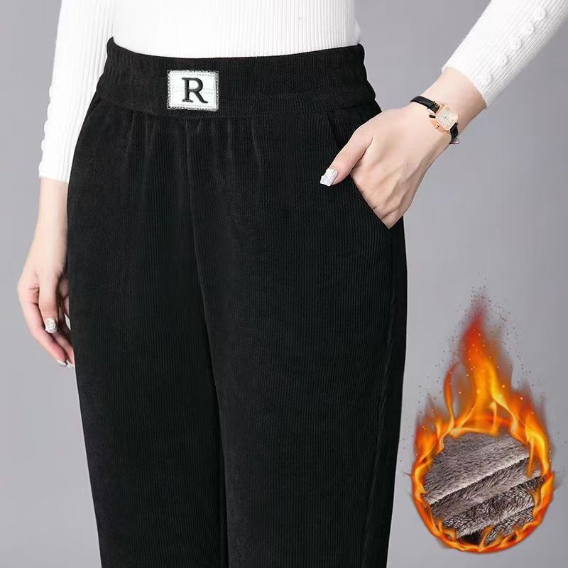 Damen-Cordhose, gefüttert, Karottenform, große Größen