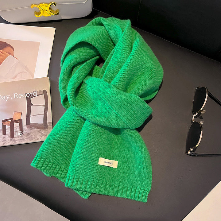 Schmaler Strickschal aus 100% australischer Schafwolle