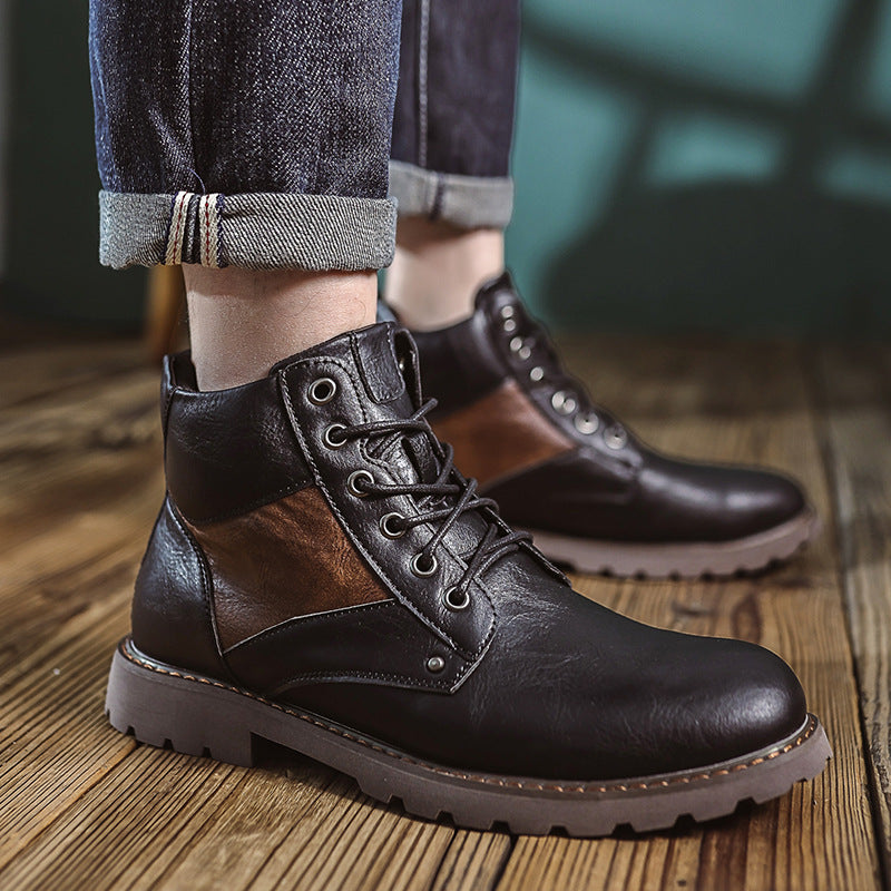 Herren-Stiefel im Retro-Stil mit Reißverschluss