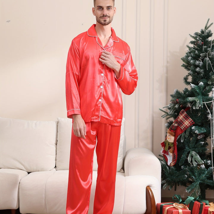 Exquisites Herren-Schlafanzug-Set, langärmelig
