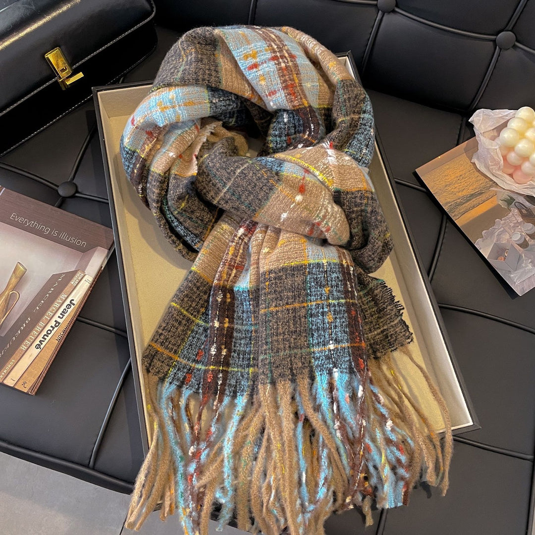 Dicker Mohair-Schal in Unifarben, 200 cm