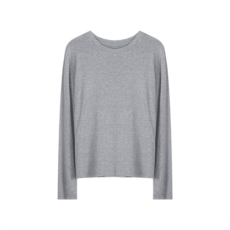 Damen-Langarm-Unterziehshirt, einfarbig