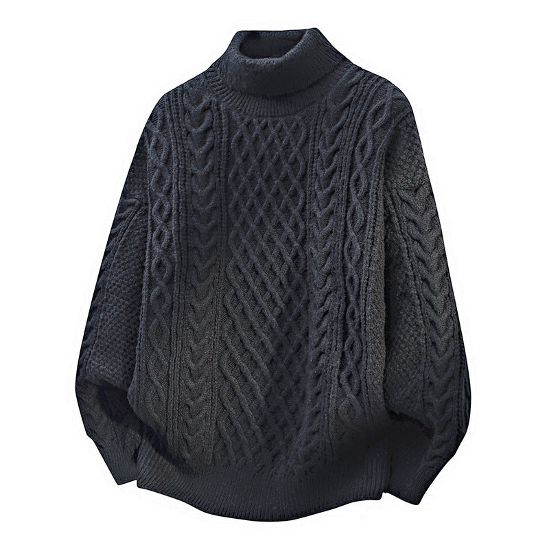 Herren-Strickpullover mit Zopfmuster
