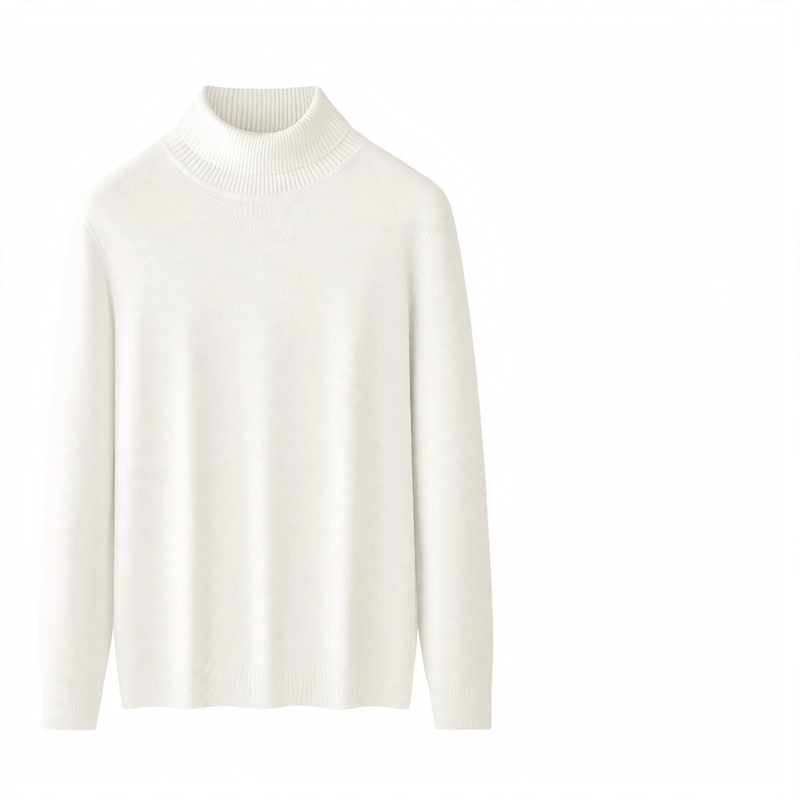 Herren-Woll-Modal-Pullover, gefüttert, Stehkragen, 650g