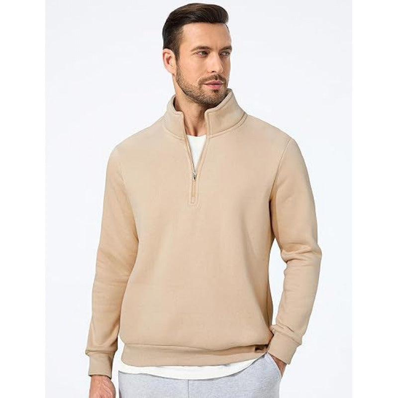 Herren Sweatshirt mit Stehkragen und Reißverschluss