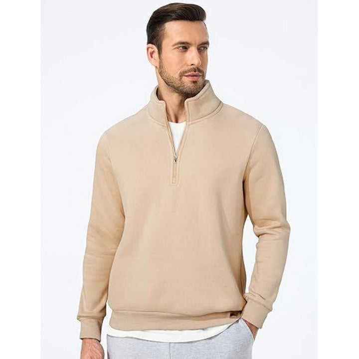 Herren Sweatshirt mit Stehkragen und Reißverschluss