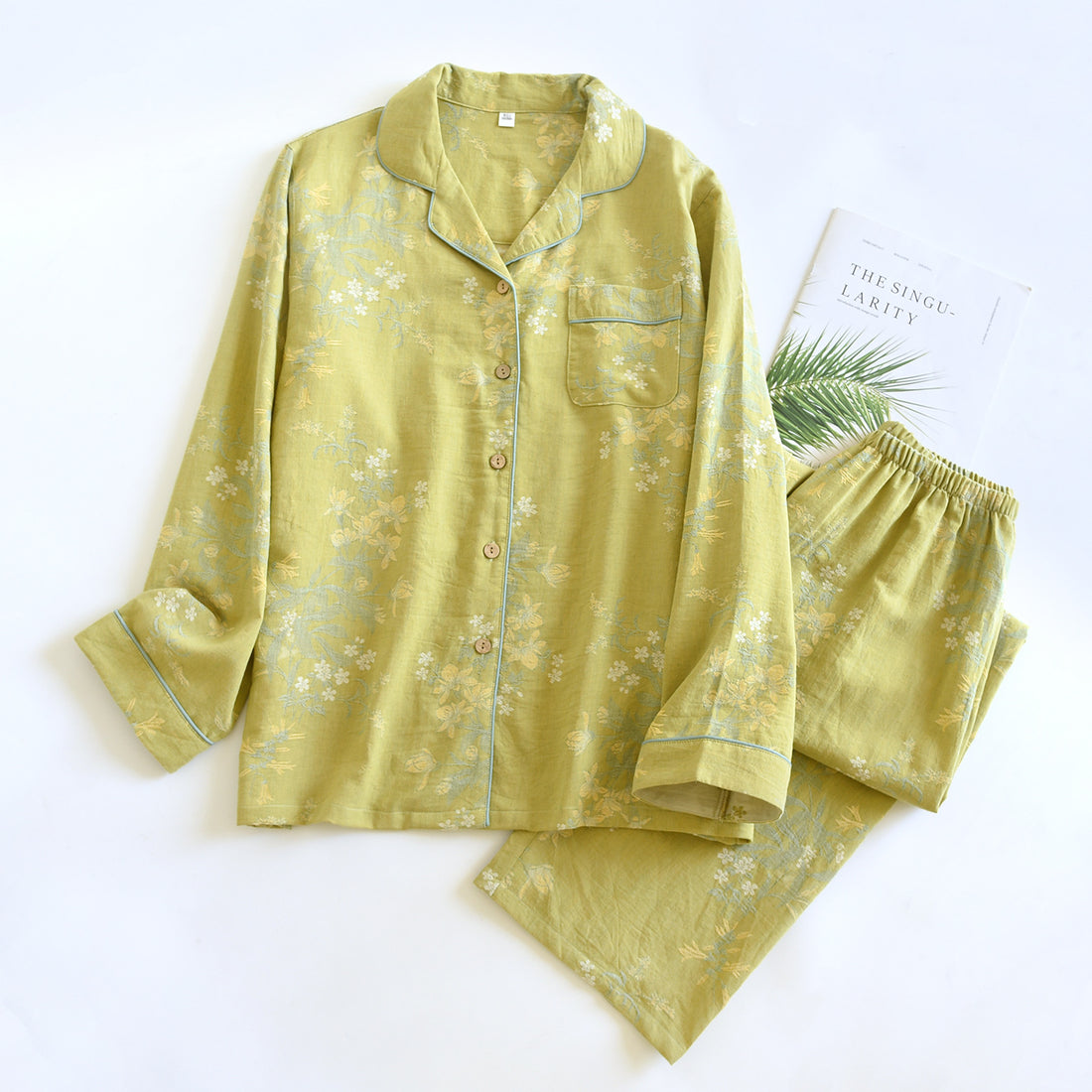 Atmungsaktives Jacquard-Baumwoll-Set für Damen