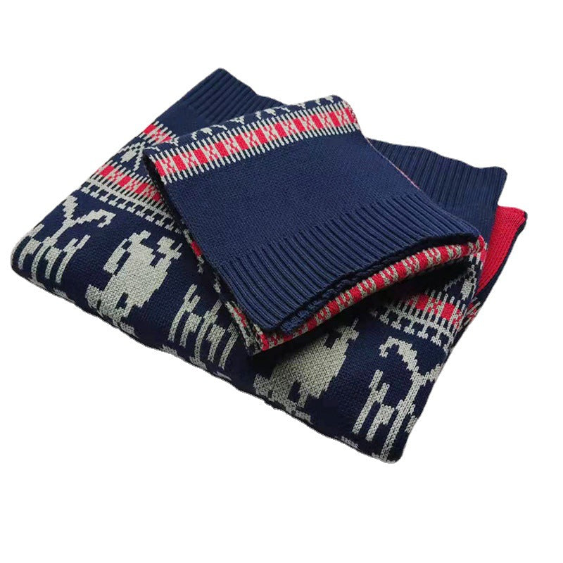 Unisex-Strickpullover mit geometrischem Muster, Stehkragen