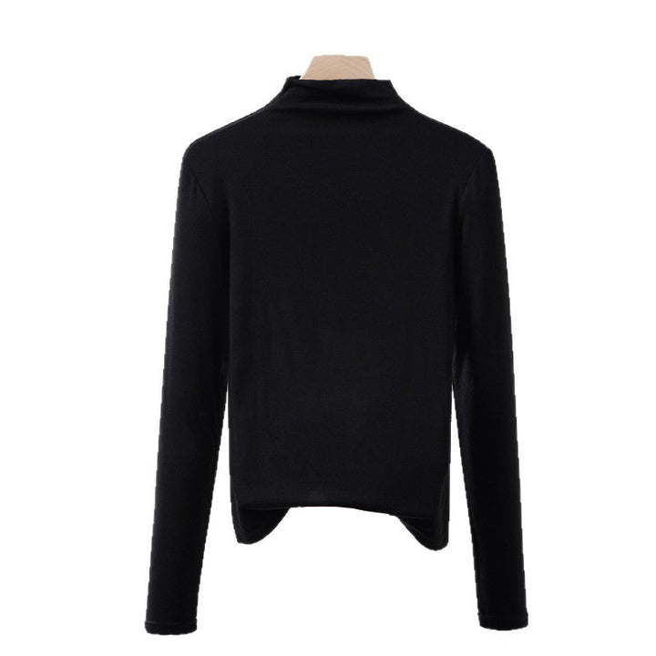 Dünner Damen-Rollkragenpullover, Langarm, Strick