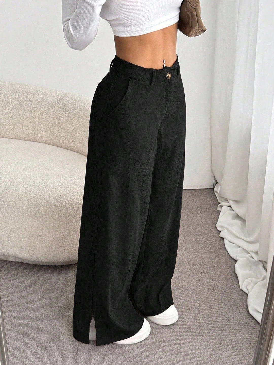 Retro Cord-Hose mit geradem Bein