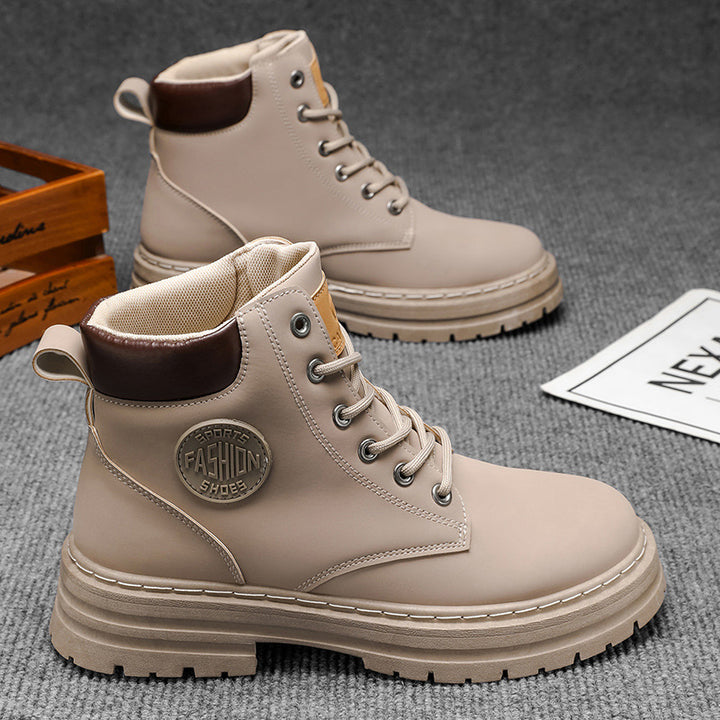 Herren-Stiefel, wasserabweisend, rutschfest, mittelhoher Schaft
