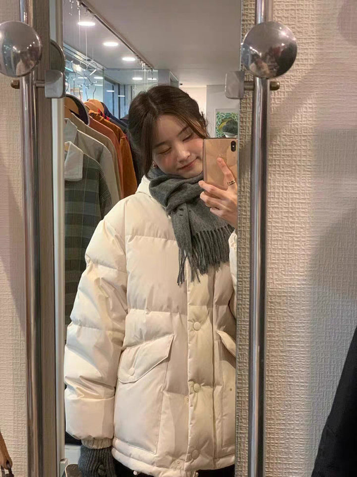 Damen Daunenjacke, Weißenten-Daunenfüllung, Koreanischer Stil