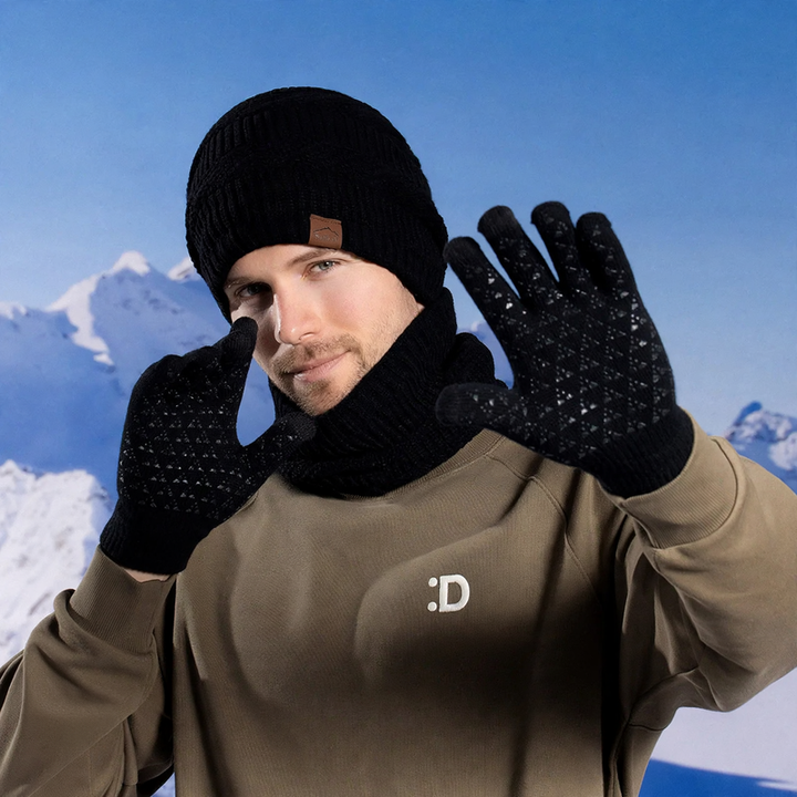 Winter-Set: Strickmütze und Schal