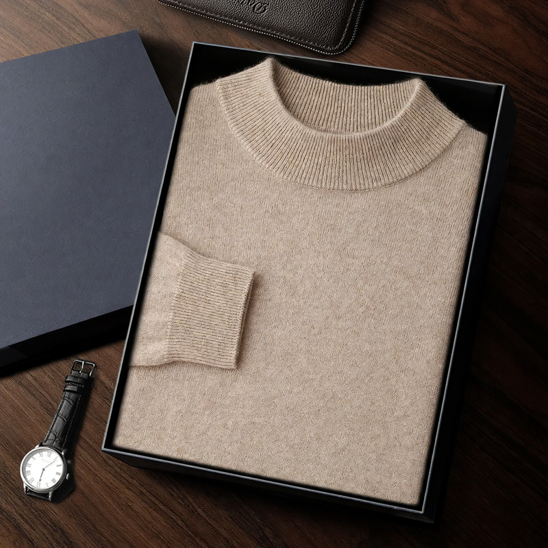 Schlichter Halbkragen-Pullover für Herren