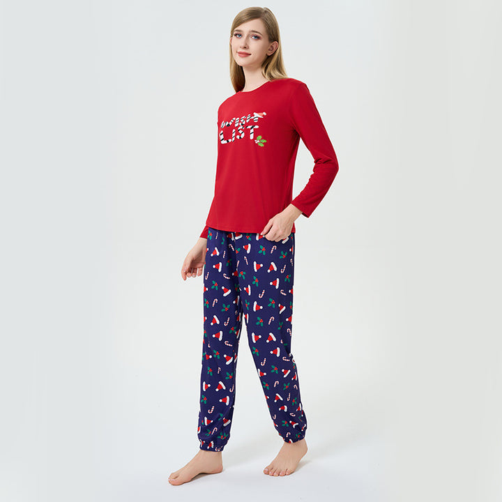 Damen-Schlafanzug-Set mit Weihnachtsmotiv