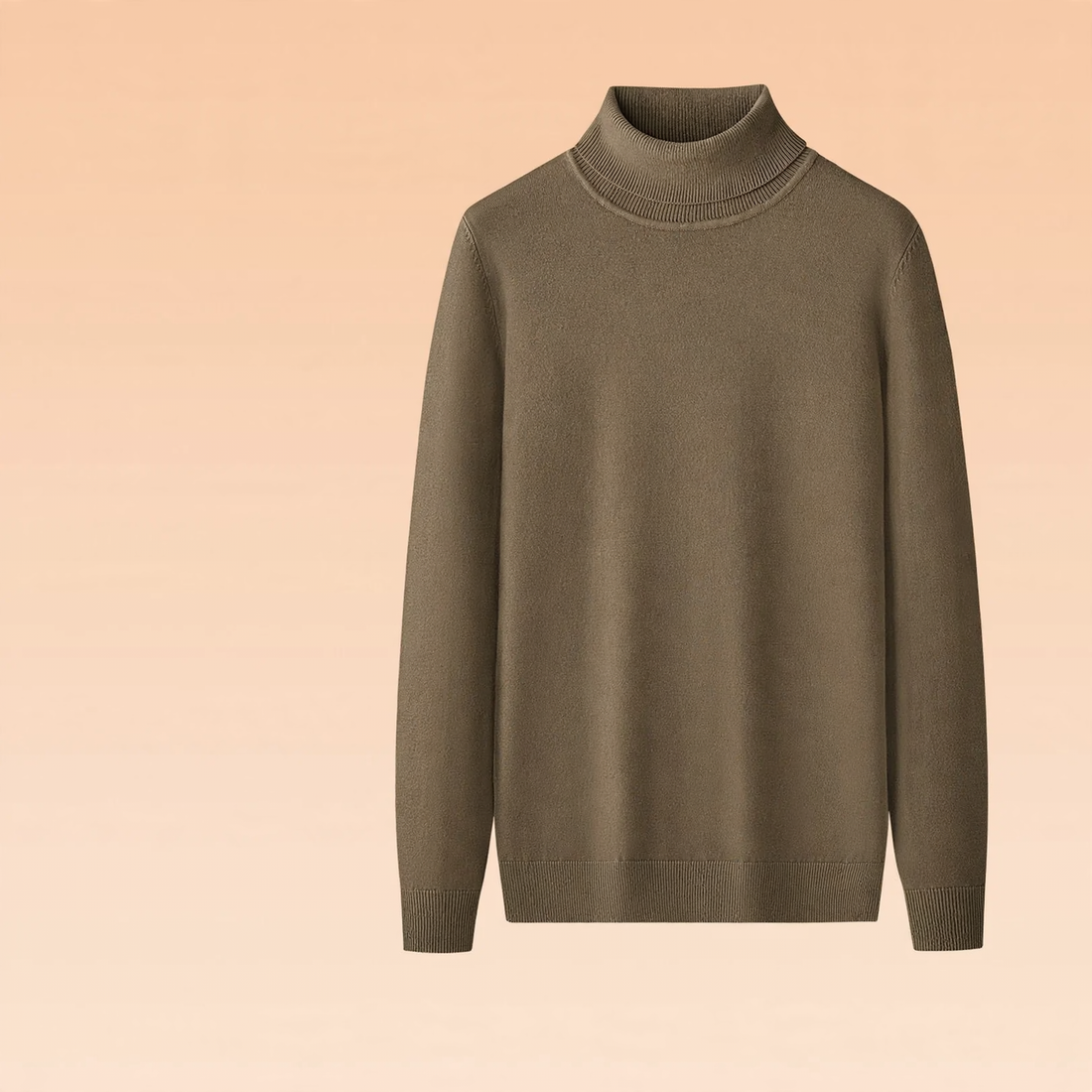 Warmer Herren-Rollkragenpullover, gefüttert